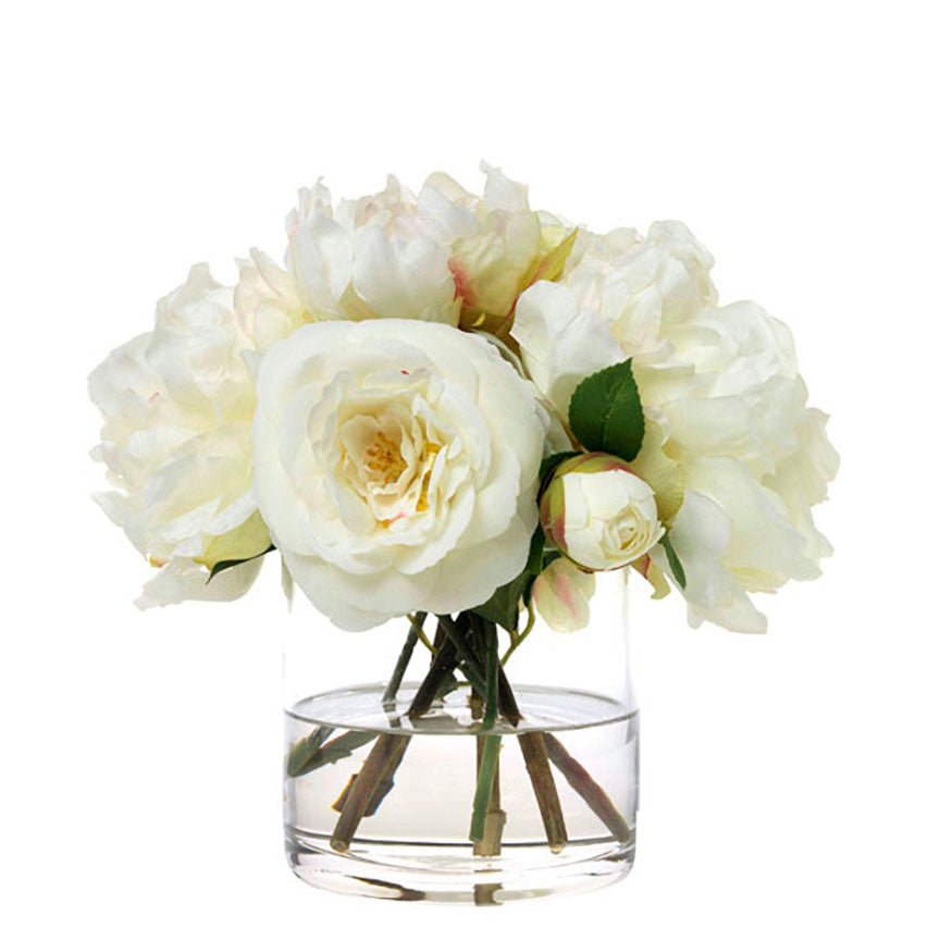 White Camellia And Peony Bouquet – Biscuit Home