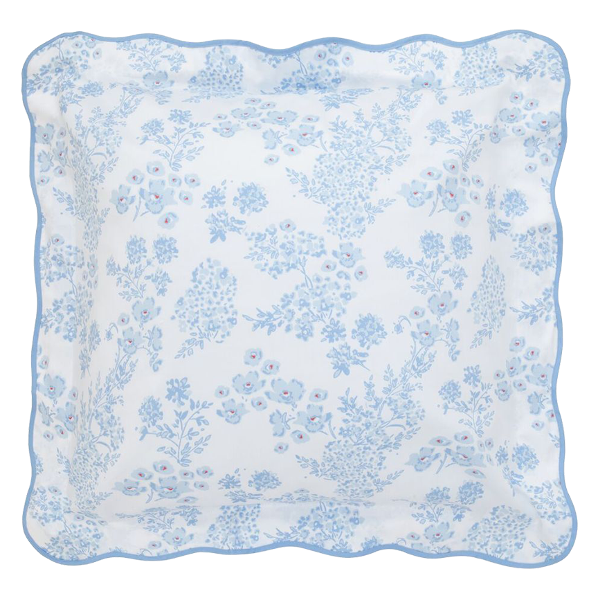 Orient Expressed Baby Blue Monogram Fishtail Hemstitch Pillow, Best Price  and Reviews