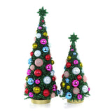 Mid-Century Glitter Tree, set of 2