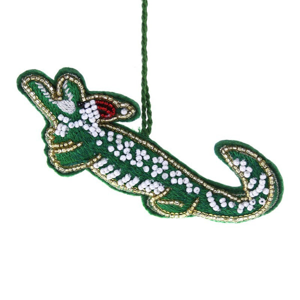 Beaded Alligator Ornament