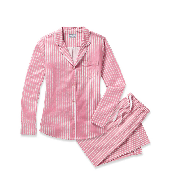 Women's Twill Pajama Set in Love Lines