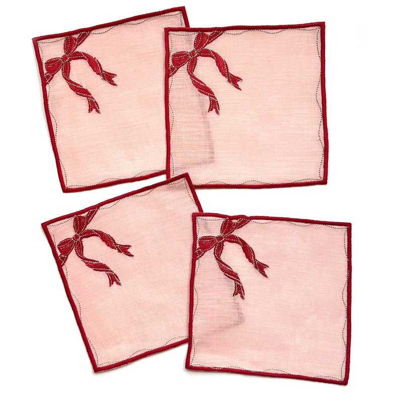 Gift Box Cocktail Napkins, set of 4