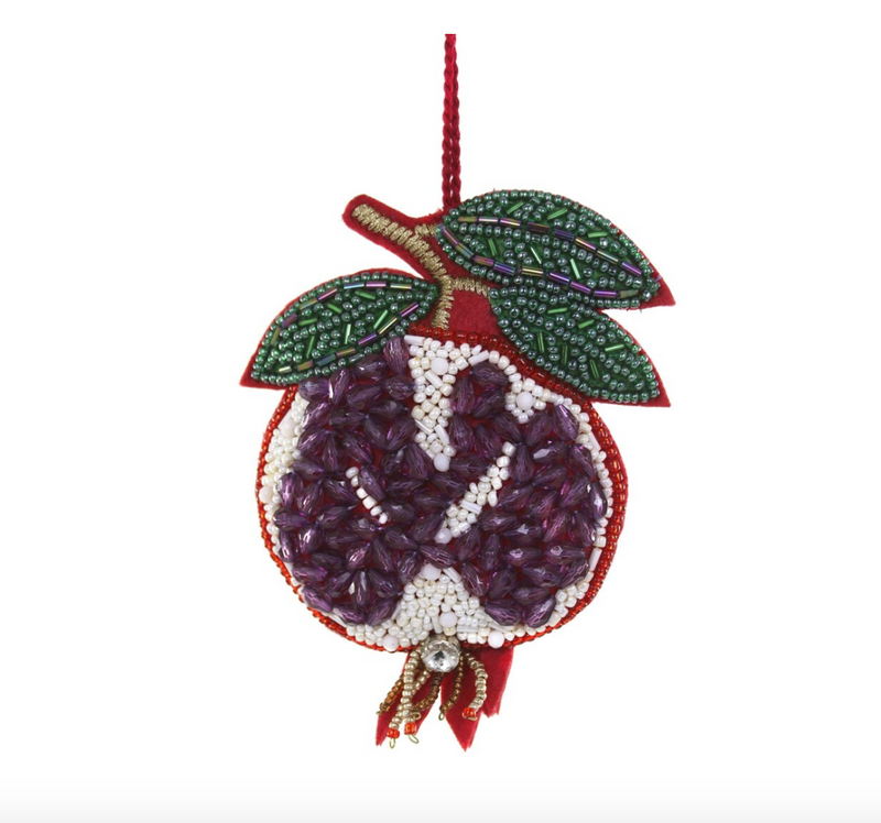 Beaded Pomegranate Ornament