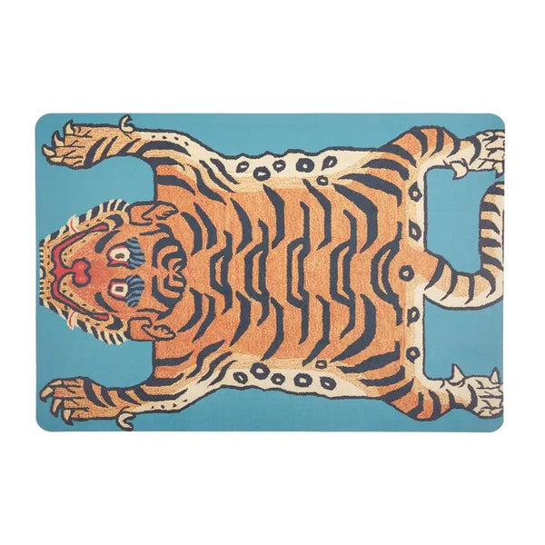 Tiger Rug Ornament / Beaded Siberian Tiger Rug Ornament