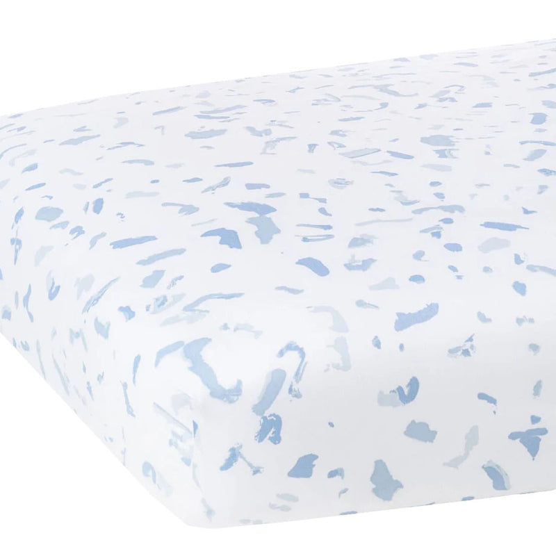 Blue crib sheets sale