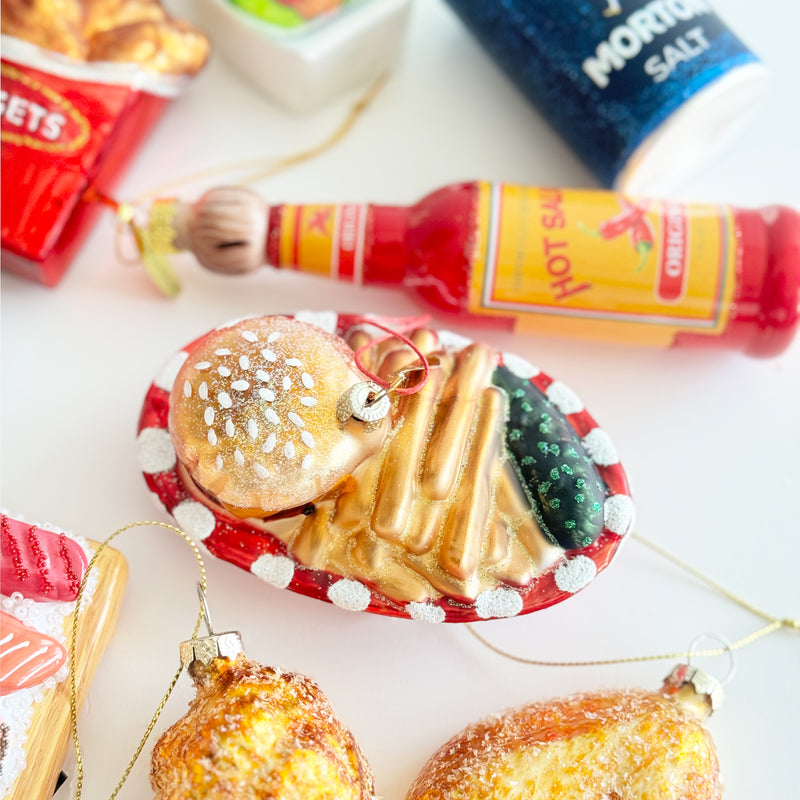 Burger Basket Ornament