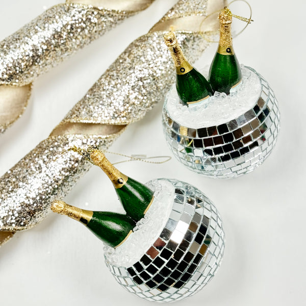 Champagne Disco Ball Ornament