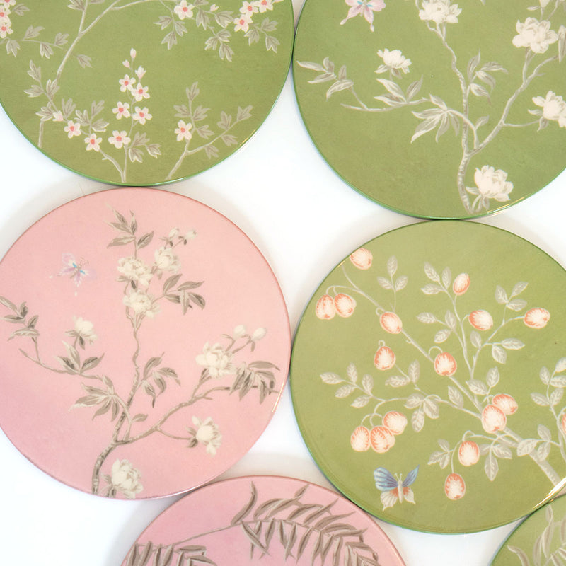 Chinoiserie Coasters, set of 4