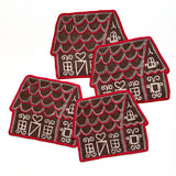 Gingerbread House Cocktail Napkins, set of 4