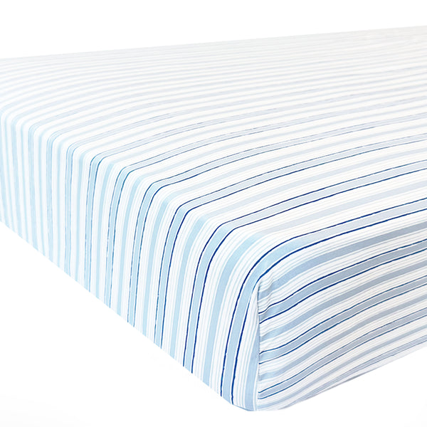 Martha Blue Crib Sheet