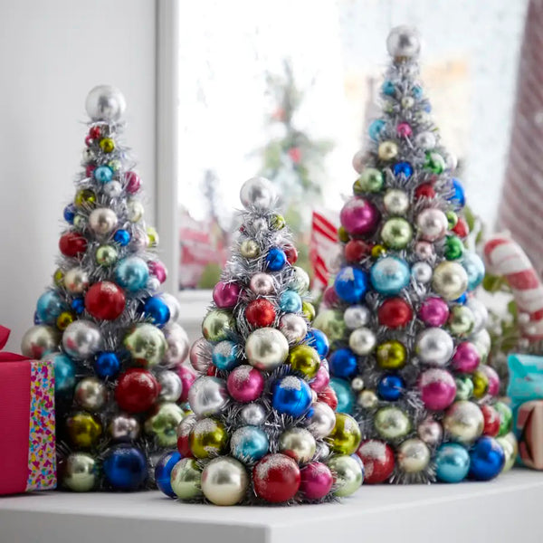 Heirloom Tinsel Tree, set of 3