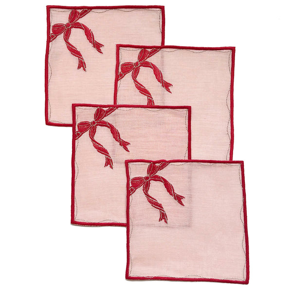 Gift Box Cocktail Napkins, set of 4