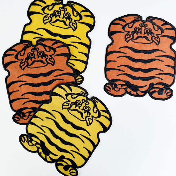 Tibetan Tiger Cocktail Napkins, set of 4