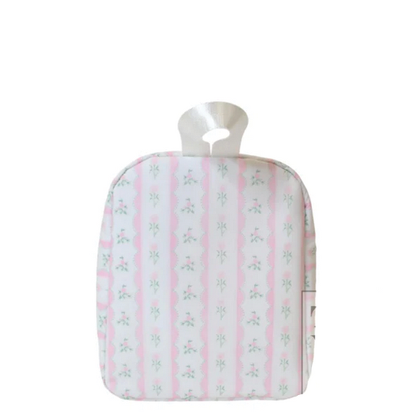 Pink Ribbon Floral Lunch Bag