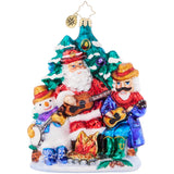 Santa's Fireside Friends Ornament