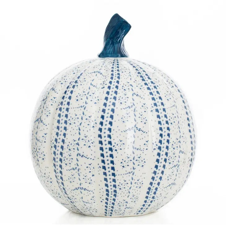 Blue & White Porcelain Pumpkin