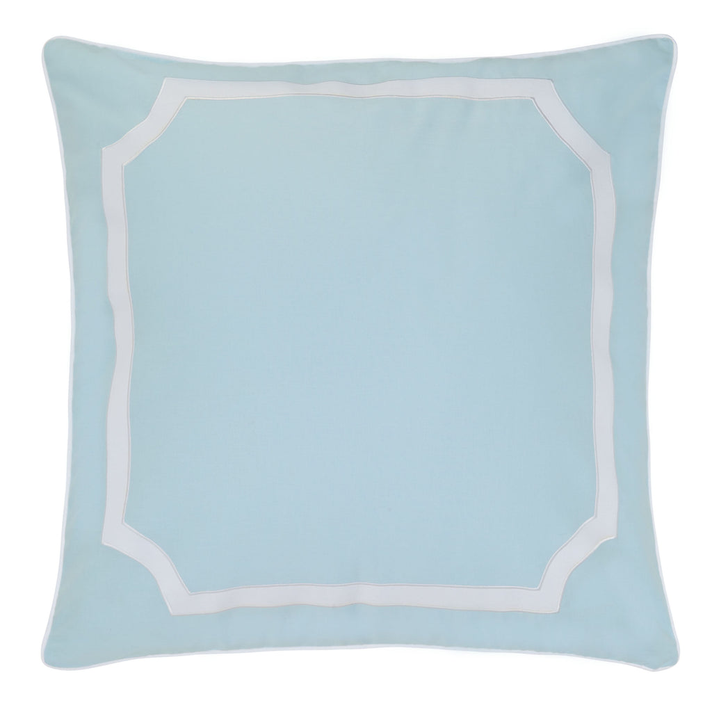 Pale Blue Border Shams