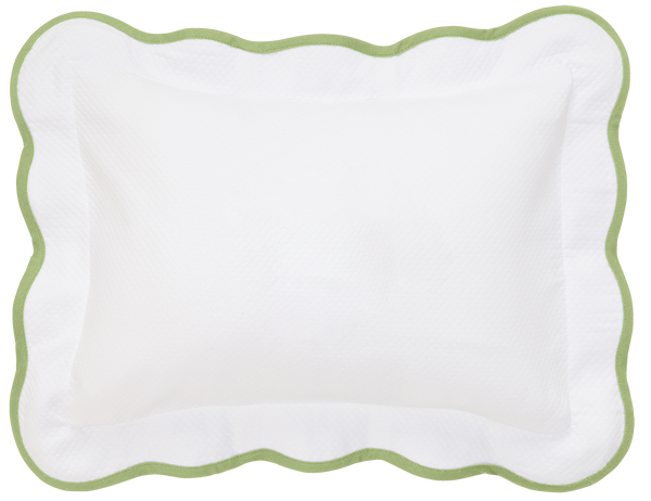 Thyme Pique Scallop Boudoir Sham