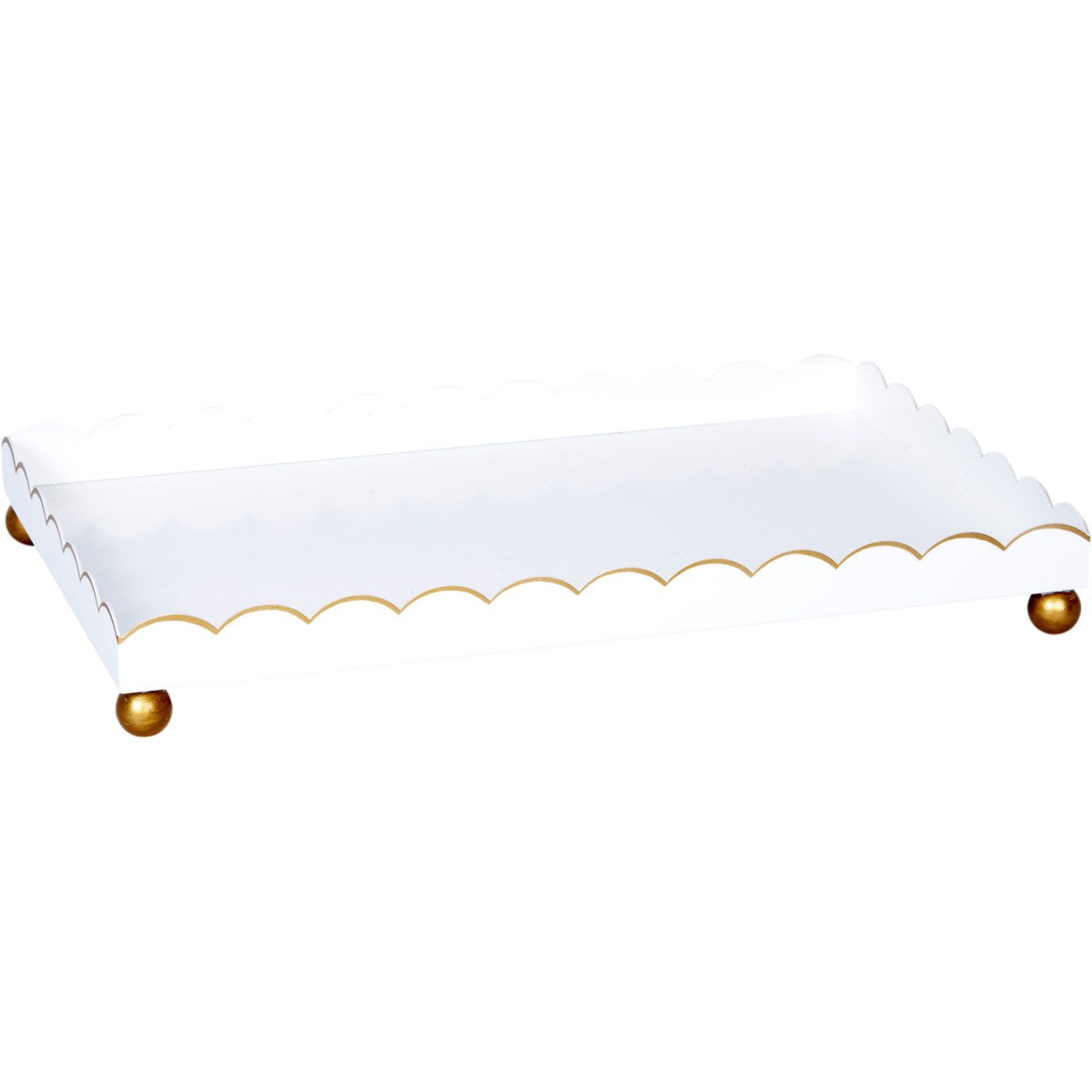 Scalloped Metal Tray, Rectangle – Biscuit Home